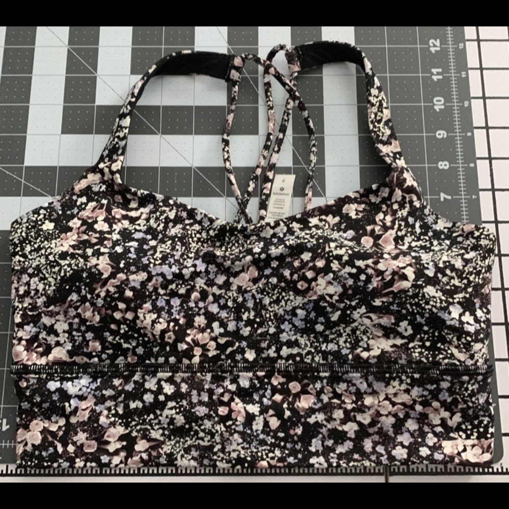 Lululemon Floral Racer Back Crop-Top SportsBra